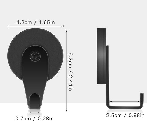 FYY Magnetic Wreath Hanger, 2 Pack Heavy Duty Magnets with Hook for Refrigerator, Christmas Decoration Magnetic Hooks for Metal Front Door, Cruise...