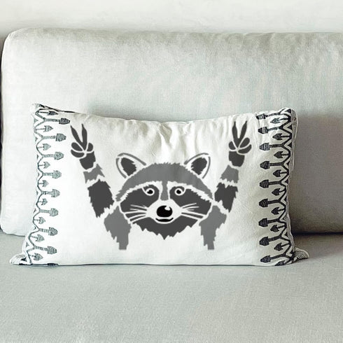 2pcs Raccoon Stencil 11.7x8.3inch Funny OK Gesture and Raccoon Drinking Painting Template with Paint Brush for DIY Art Craft Raccoon Decoration Wo...