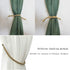 BEL AVENIR Curtain Ropes Tiebacks Tie-Backs, Curtain Handmade Holdbacks with 2 Metal Screw Hooks - Golden 2 Pack...