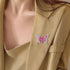 Pink Butterfly Brooches and Pins Crystal Butterfly Insect Safty Pin Dress Coat Suit Decor...