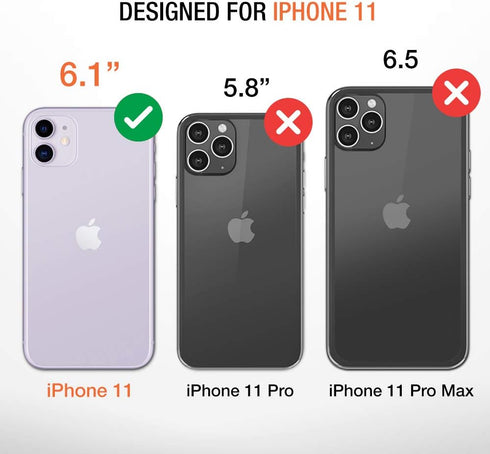 Trianium Compatible with iPhone 11 Case, Clarium Series 6.1 Inch TPU Cushion Clear Frame with Hybrid Rigid Backing Cover...