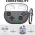 Silicone Case for Beats Studio Buds Case Cover, 2021/2023 New Beats Studio Buds, Wireless Earbuds Silicone Case Accessories with Keychain, Dark Gr...