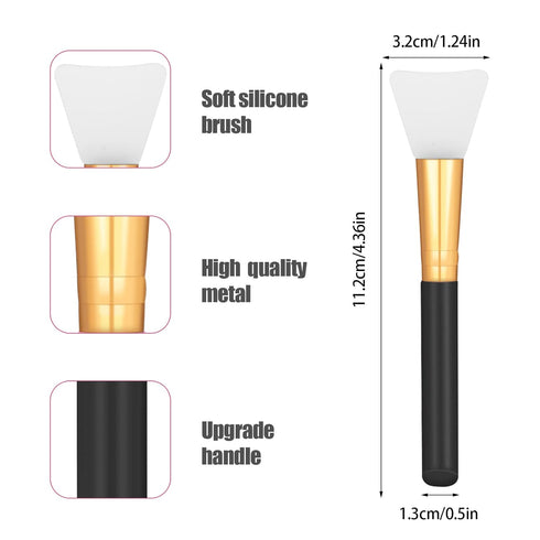 2 PCS Silicone Face Mask Brushes, Facial Mud Mask Beauty Tool Applicator Brush Soft Hairless Body Lotion Moisturizers Applicator Sector Brush Make...
