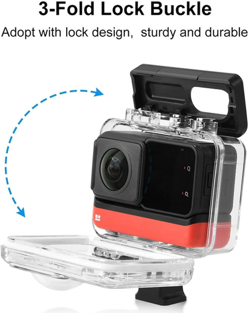 Waterproof Housing Case Compatible with Insta360 ONE RS 360 Underwater Diving Shell 60M Protective Shell...