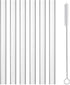 ALINK Extra Wide Reusable Clear Silicone Boba/Bubble Tea Straws, 14mm X 10" Larger Opening Flexible Smoothie Straws, Pack of 6 with Cleaning Brush...