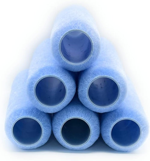 Paint Roller Covers - 1/2 x 9 inch, Pack of 6, 1/2 inch Nap Length, Paint Roller Kit, Paint Rollers for Wall Painting, Non-Matting, Paint Rollers ...