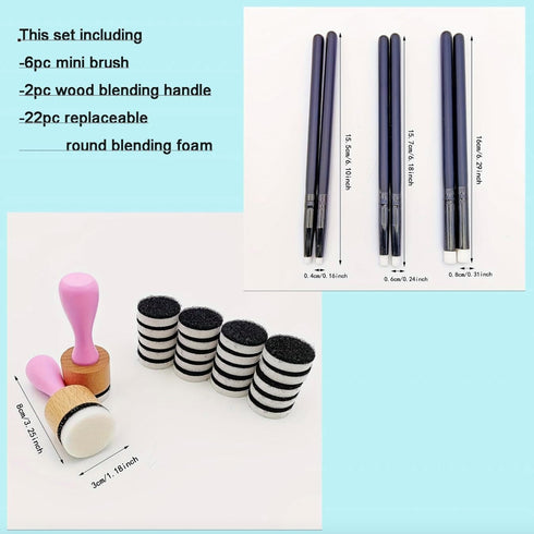 Alinacutle 22PC Ink Blend Foam Tool Paper Crafting Blending Brush for Card Making Art Blending Tool for Crafts Drawing Blending Tools+6 Mini Brush...