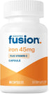 Bariatric Fusion Iron Supplement 45mg with Vitamin C | 1 Per Day | Vitamins for Women and Men | Gluten, Dairy and Soy Free | Non-GMO | 60 Count...