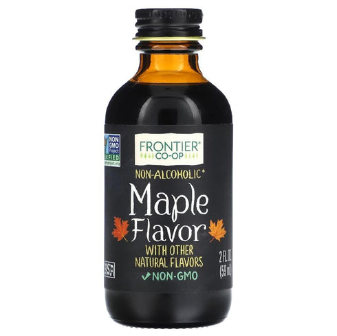 Frontier Co-op Non-Alcoholic Maple Flavor, 2 Ounce, Rich Maple Taste For Baked Beans, Sweet Potatoes, Alcohol Free Maple...