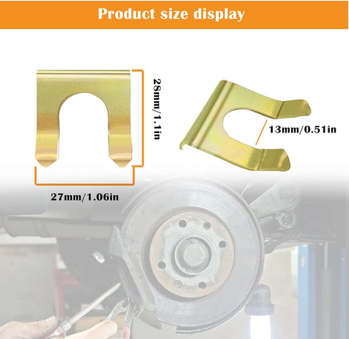 15 Pcs Brake Line Clips Brake Line Retainer U Shaped,Parking Brake Cable Clip Brake Hose Bracket,Metal Brake Line Retainer Brake Cable Clip Brake ...