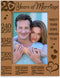 KATE POSH - 20 Years of Marriage, Our 20th Anniversary Engraved Natural Wood Picture Frame, Twenty Years Together, Wedding for Husband & Wife (5x7...