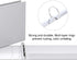 8.5" X 11" Landscape View Binder, 3-Ring Binder 1.5 Inch Capacity Round Ring, White Horizontal Formatted Binder with Clear Cover Pockets for Docum...