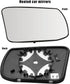 Passenger Side Heated Mirror Glass with Rear Holder Fit for Nissan Altima Sentra 2013 2014 2015 2016 2017 2018, Right Side Rear View Mirror Glass ...