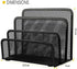 wishacc Folder Holder Desk, 2 Pack Mail Organizer Letter Holder for Desk Metal Mesh with 3 Vertical Upright Compartments...