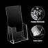 QPEY 2 Pack Acrylic Brochure Holder 4 inch, Clear Flyer Holder Stand Magazine Display Plastic Literature Holder, Countertop Organizer for Paper, P...