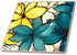 3dRose Teal and Yellow Floral - Ceramic Tile, 6-Inch (ct_32104_2)...
