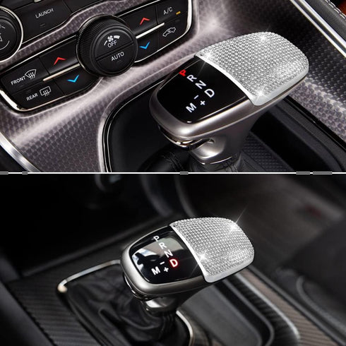 PIFOOG Challenger Accessories for Dodge Charger 2015-2022 Bling Gear Shift Cover Decal Shifter Knob Panel Stickers Car Interior Decoration Crystal...