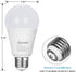 DEWENWILS 3 Way LED Light Bulbs, 40/60/100W Equivalent, 5000K Daylight White, A19 LED Bulbs, E26 Medium Base, 500/1000/1600LM Bright Light Bulbs, ...