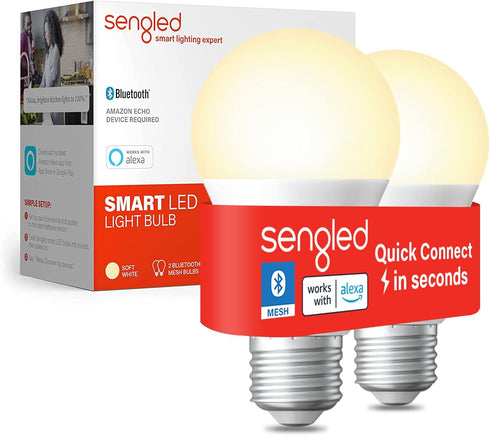 Sengled Alexa Light Bulb, S1 Auto Pairing with Alexa Devices, Warm Light Bulbs, Smart Light Bulbs that Work with Alexa, Bluetooth Mesh Smart Home ...