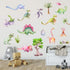 Kiddale Watercolour Dinosaur Wall Decals, Peel and Stick Colorful Wall Art Mural for Kids Bedroom,Nursery, Classroom & More...