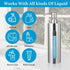 BabyElf Hand Soap Pump Dispenser for Bathroom, Stainless Steel Dish Soap Dispenser for Kitchen, Skinny Premium Rustproof Decorative Liquid Pump Bo...