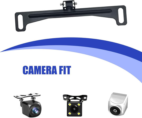 Pack-1 Car Rear View Camera Bracket, Multifunctional Waterproof Durable Metal Vehicle License Plate Mount with Installation Tools, Universal Autom...
