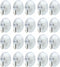 20Pcs Clear Suction Cups with Hooks PVC Plastic Transparent Sucker Hanger Industrial Hooks for Daily Home Decoration and Organization,Storage and ...