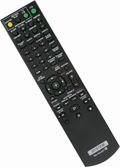 RM-ADU007 Remote Control Replaced for Sony DAV-HDX274 RMADU007A HCDHDX277 HCD-HDX287WC HCD-HDX576 DAV-HDX475 HCD-HDX275 HCD-HDX475 HCD-HDX576WF Ho...