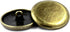 Bezelry 12 Pieces Beveled Edge Antique Brass Metal Shank Buttons. (25mm (1 inch))...
