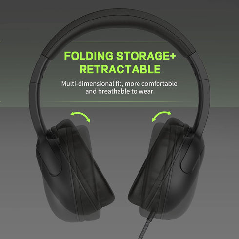 LORELEI E5 Wired Headphones for Kids Foldable & 3.5mm Jack Tangle Free Nylon Wire Stereo On Ear Headsets for Kids/Children/School/Tablet/Ipad/Kidd...