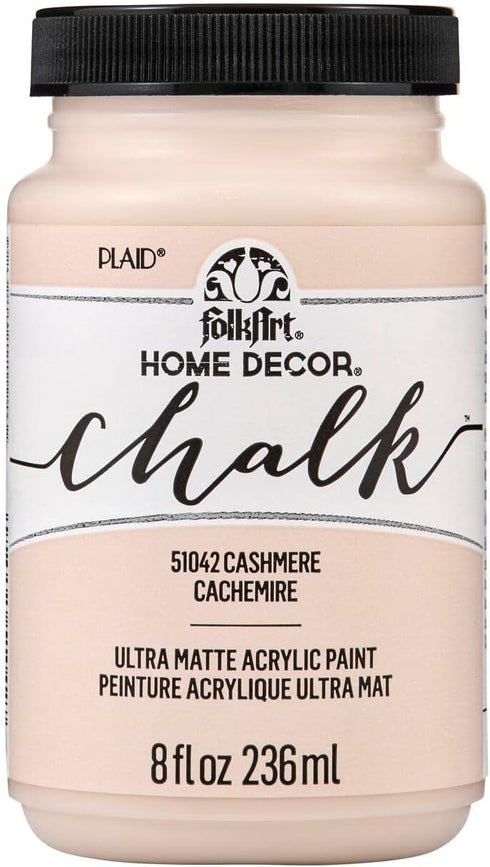 FolkArt, Cashmere Home Décor Chalk 8 fl oz Acrylic Craft Paint with an Ultra Matte Finish, 51042...
