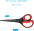 LIVINGO 2 Pack 8" Titanium Non-Stick Scissors, Professional Stainless Steel Comfort Grip, All-Purpose, Straight Office Craft Scissors for DIY(Red/...