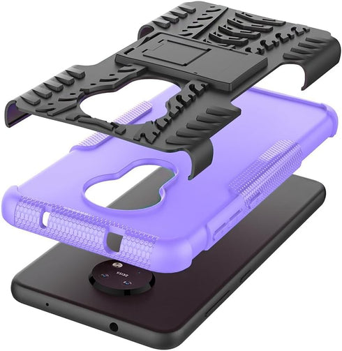 Asuwish Phone Case for Nokia 6.2/7.2 with Tempered Glass Screen Protector and Slim Stand Hybrid Heavy Duty Rugged Protective Cell Cover Nokia6.2 N...