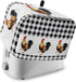 Toaster Dust Cover with Pockets, Rooster Summer Farm Style Black White Buffalo Plaid Soft Washable 2 Slice Toaster Cover, Dust-proof Cover for Sma...