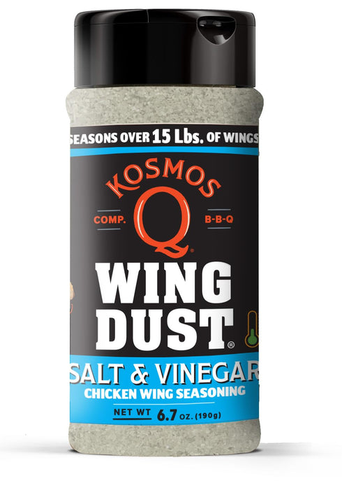 Kosmos Q Salt & Vinegar Seasoning Wing Dust, Salt & Vinegar Chicken Wing Seasoning For Chicken, Popcorn, Fries, & More, Savory & Tangy Flavor, Dry...