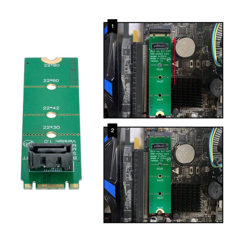 chenyang CY NGFF B/M-Key M.2 to Vertical SATA 7 Pin Hard Disk Drive SSD PCBA Extension Adapter for Motherboard...