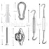 SUNNY GUARD Sun Shade Sail 316 Stainless Steel Hardware Kit 6 Inch for Triangle Shade Sail Installation for Backyard Yard Deck Patio Garden...
