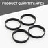 4 Pack Car Hub Center Ring, Shock Absorbing Design, Vehicle Hub Reducing Ring Shaft Collar Adapter Ring, 73.1mm-60.1mm, Universal Waterproof Autom...