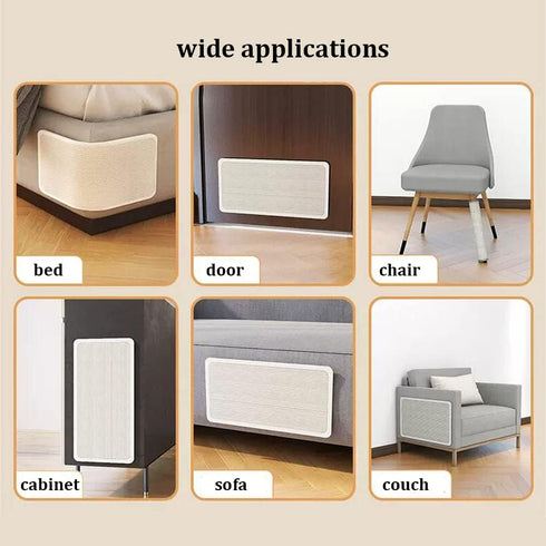 Cat Scratching Pad Natural Sisal Cat Scratcher Mat Sofa Bed Protector Scratch Pad Couch Side Cover, Easy Installation Heavy Duty Thicken Cat Scrat...