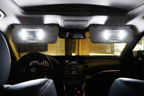 iJDMTOY 4pcs Extremely Bright 9-SMD 29mm 6614 Replacement Bulbs Compatible With Car SUV Truck Sunvisor Flips Vanity Mirror Lights, Xenon White...