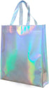 Gesodant Bling Bling Glossy Durable Reusable Medium Non-woven Gift Bag Set Of 5,Shopping Bag,Promotional Bag, Silvery (17.3"X12.6"X4")...