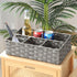 Toilet Paper Basket for Tank Topper,Woven Storage Box Cube Basket Bin Container, Shelf Cabinet(Grey 1pc) (14.17''L x 9.44''W x 3.93''H)...