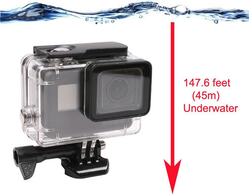 Housing Case, Walway Waterproof Protective Diving Housing Cover Shell Mount for GoPro Hero6 Hero5 Action Camera, with Bracket & Quick Release, 45m...