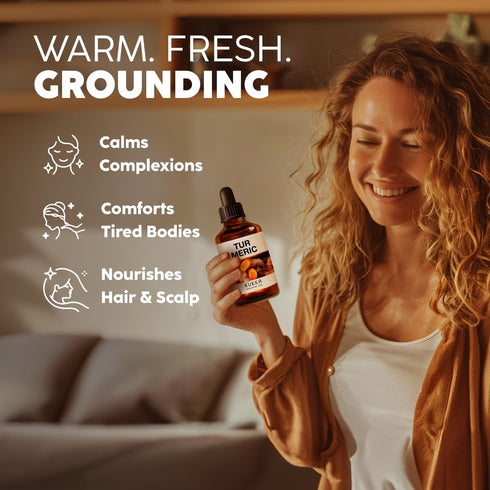 Kukka Turmeric Oil for Skin - 100% Natural Aromatherapy Turmeric Essential Oil for Diffuser - Turmeric Oil for Face, Hair, Aromatherapy, Bath Bomb...