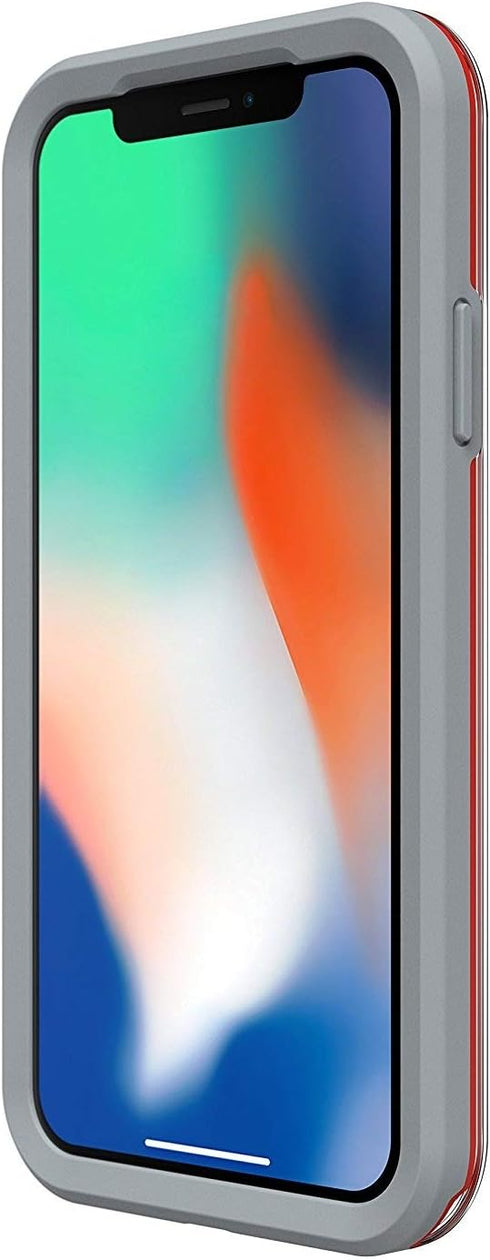 Lifeproof SLAM Series Case for iPhone X (ONLY) - Retail Packaging - Lava Chaser (Clear/Cherry Tomato/Sleet)...