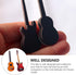 Toyvian 2Pcs Miniature Guitar Dollhouse Mini Musical Instrument Wood Bass Guitar Model Ornament for Fairy Garden Accessories Kids Play Toys Birthd...