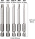 10PCS Magnetic Square Head Screwdriver Bits Set 1/4'' Hex Shank Square Drive Bit S2 Steel SQ1, SQ2, SQ2.7, SQ3, SQ4 Quick Release Power Tools for ...