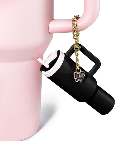 Mini Cup Keychain for Stanley Cup- Cute Mini Tumbler Keychain Chapstick Holder Purse Backpack Charm Accessories...