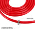 Beer CO2 Gas Line Kit - 10ft PVC CO2 Tubing Hose & 4PCS Stainless Steel Hose Clamp Solid Red Non-toxic Odorless Bendable Keg CO2 Line for 5/16’’ B...