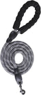 PETANK Rope Dog Leash 4 FT with Comfortable Padded Handle and Highly Reflective Threads for Small Medium Dogs (Gray, 4FT*2/5")...